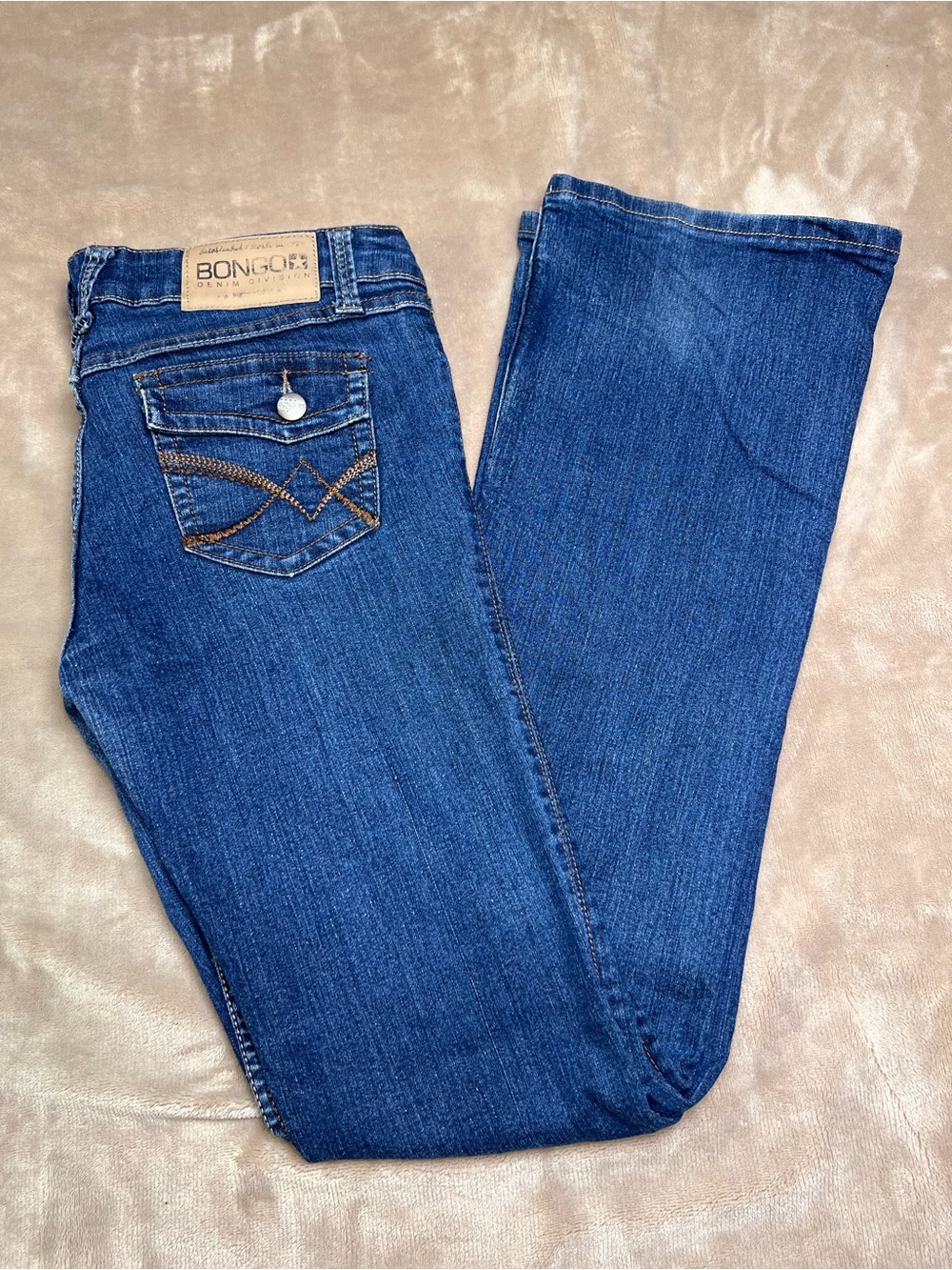 BONGO 'New York' Low Rise Bootcut Medium Blue Wash Y2K Jeans - Sz 7